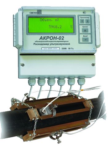 Расходомер ультразвуковой АКРОН-02 с накладными излучателями
