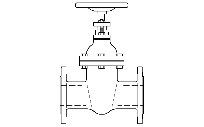 Schieber PN16 Grauguss