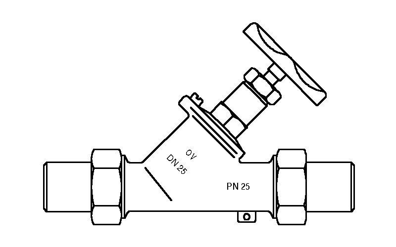 Strangventil mit Handrad