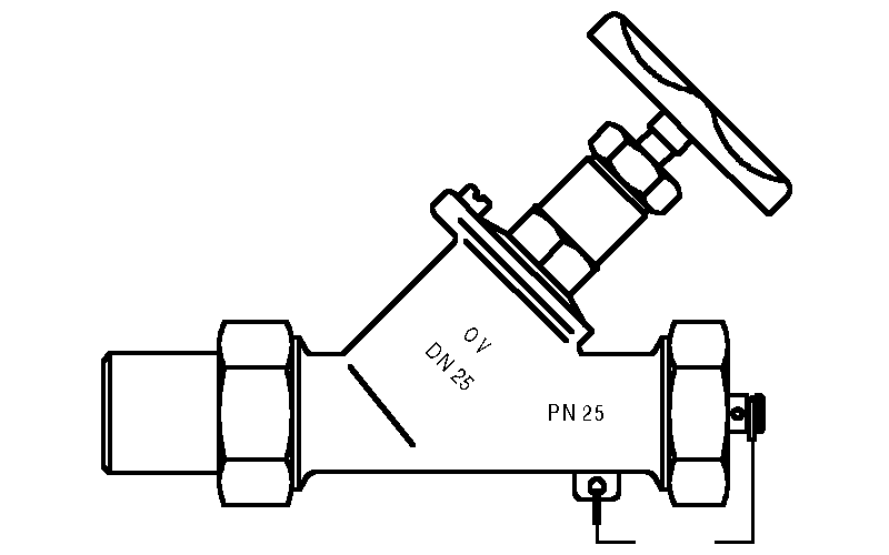 Strangventil mit Handrad