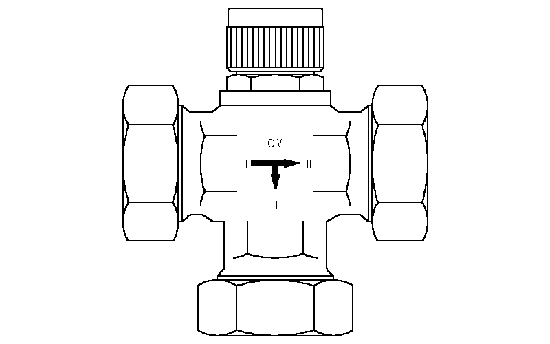 Tri-D Dreiwege-Verteilventil PN16,