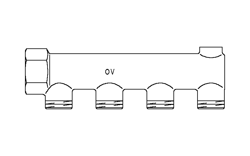 Verteiler, Endverteiler 4-fach