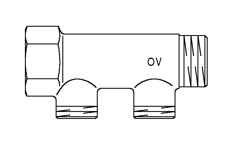 Verteiler, Durchgang  2-fach